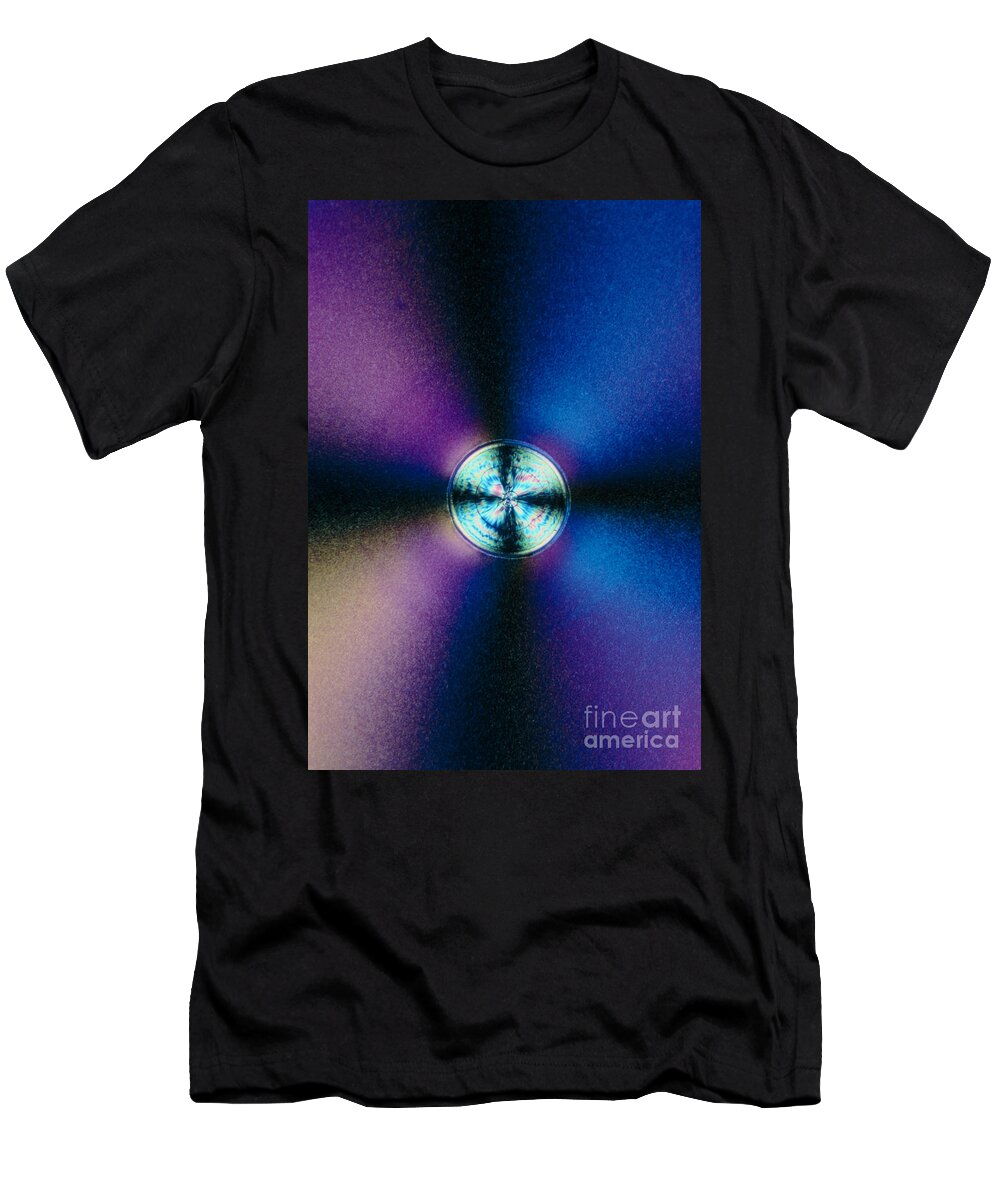 Vitamin C Crystals T-Shirt featuring the photograph Vitamin C Crystals by Claude Nuridsany and Marie Perennou
