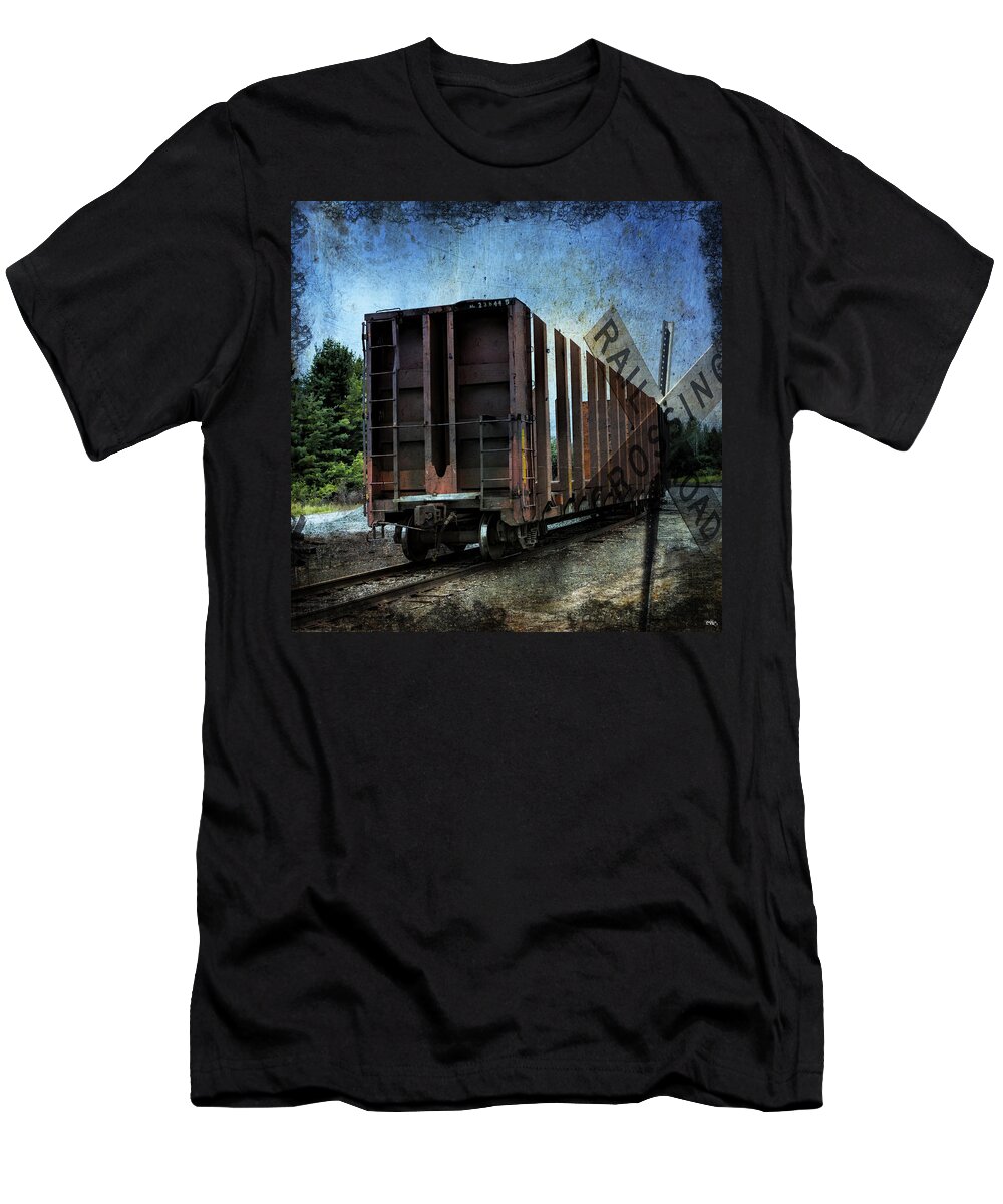 Evie T-Shirt featuring the photograph Waiting on the Rails by Evie Carrier