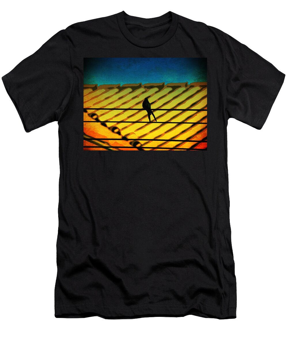 Bird T-Shirt featuring the photograph Waiting... by Zinvolle Art