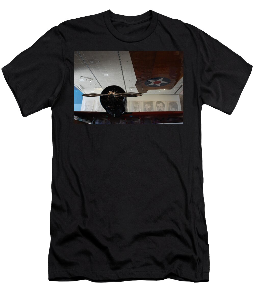 Aviators T-Shirt featuring the photograph Wall of Great Aviators by Kenny Glover
