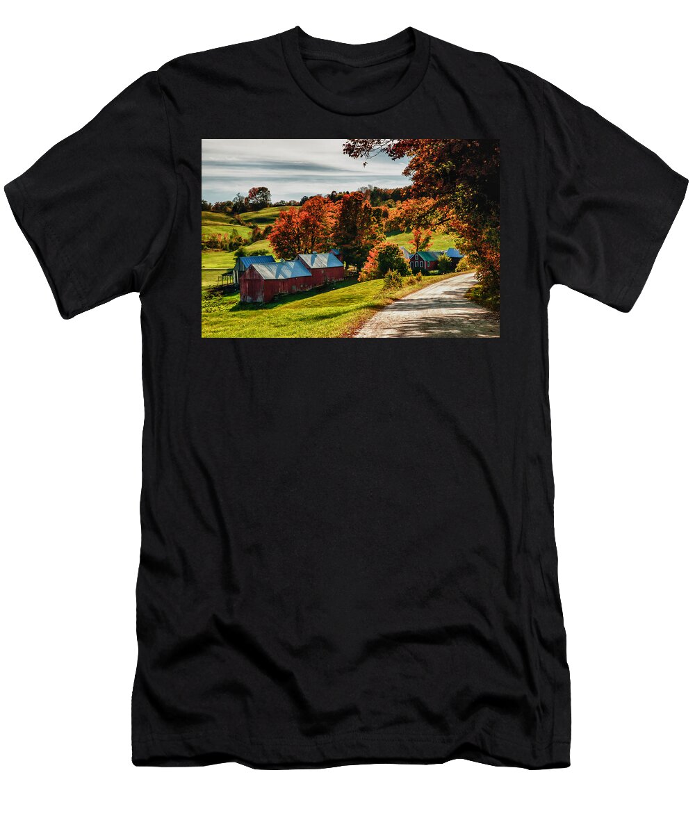  Jenne Farm T-Shirt featuring the photograph Wandering Down The Road by Jeff Folger