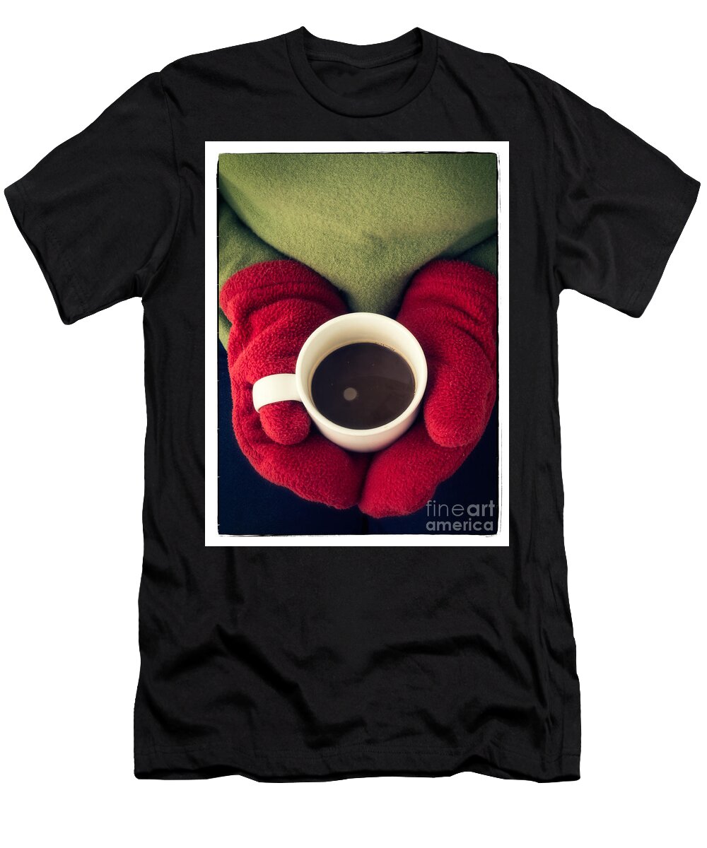 Warm T-Shirt featuring the photograph Warming Up with Hot Cocoa by Edward Fielding