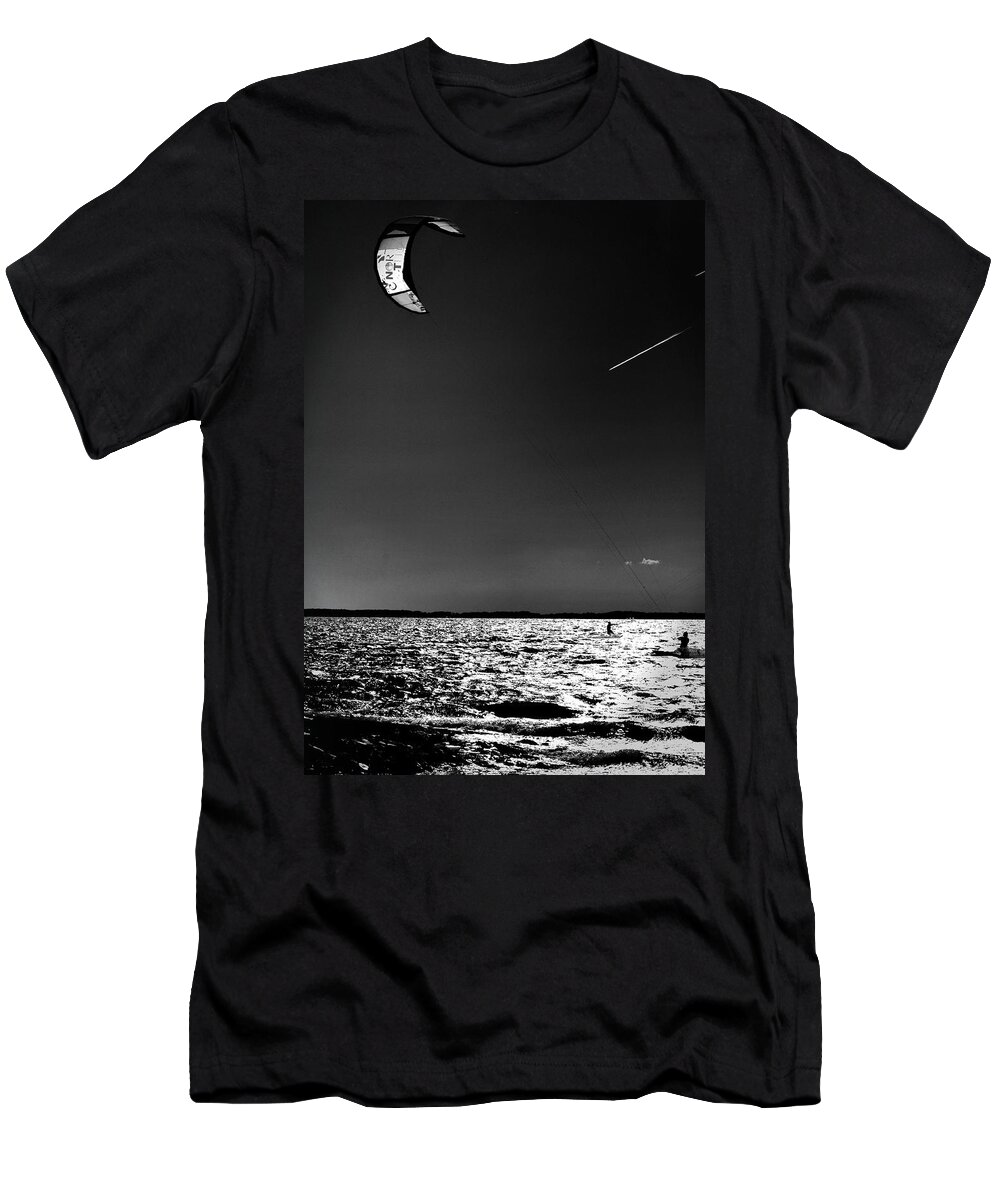 Kite Boarding T-Shirt featuring the photograph Warp Speed by Robert McCubbin
