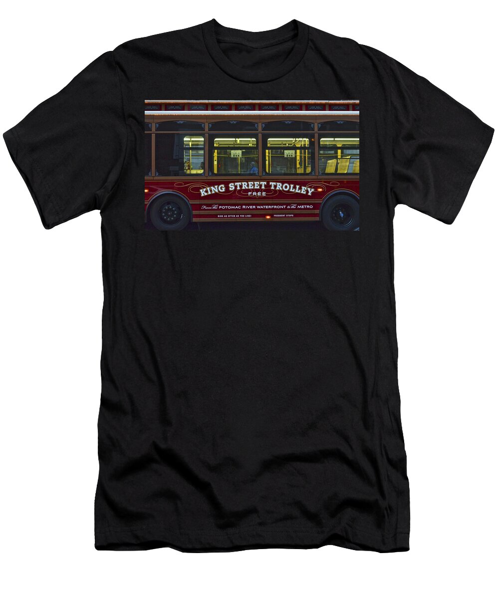 Washington T-Shirt featuring the photograph Washington DC Trolley by Frozen in Time Fine Art Photography