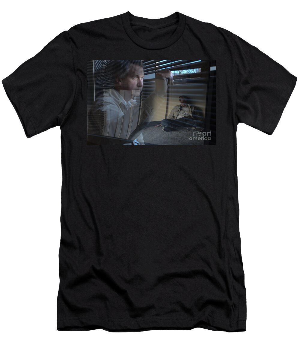 Conceptual T-Shirt featuring the photograph Watching Life Go By by Jim Cook