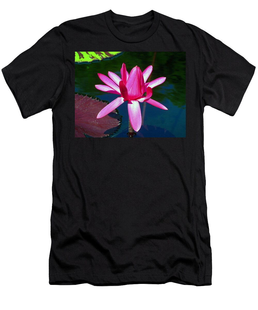 Water T-Shirt featuring the photograph Water Lily 007 by Larry Ward