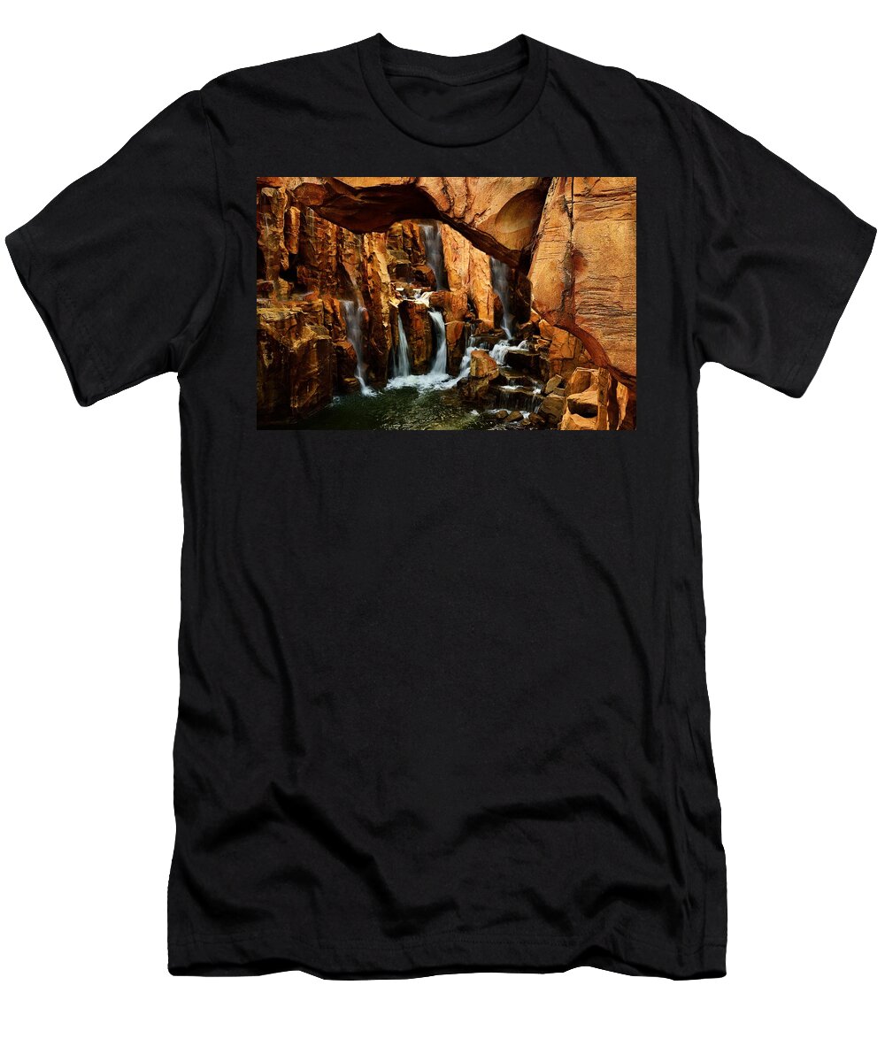 Water T-Shirt featuring the photograph Waterfall 3 by Richard Zentner