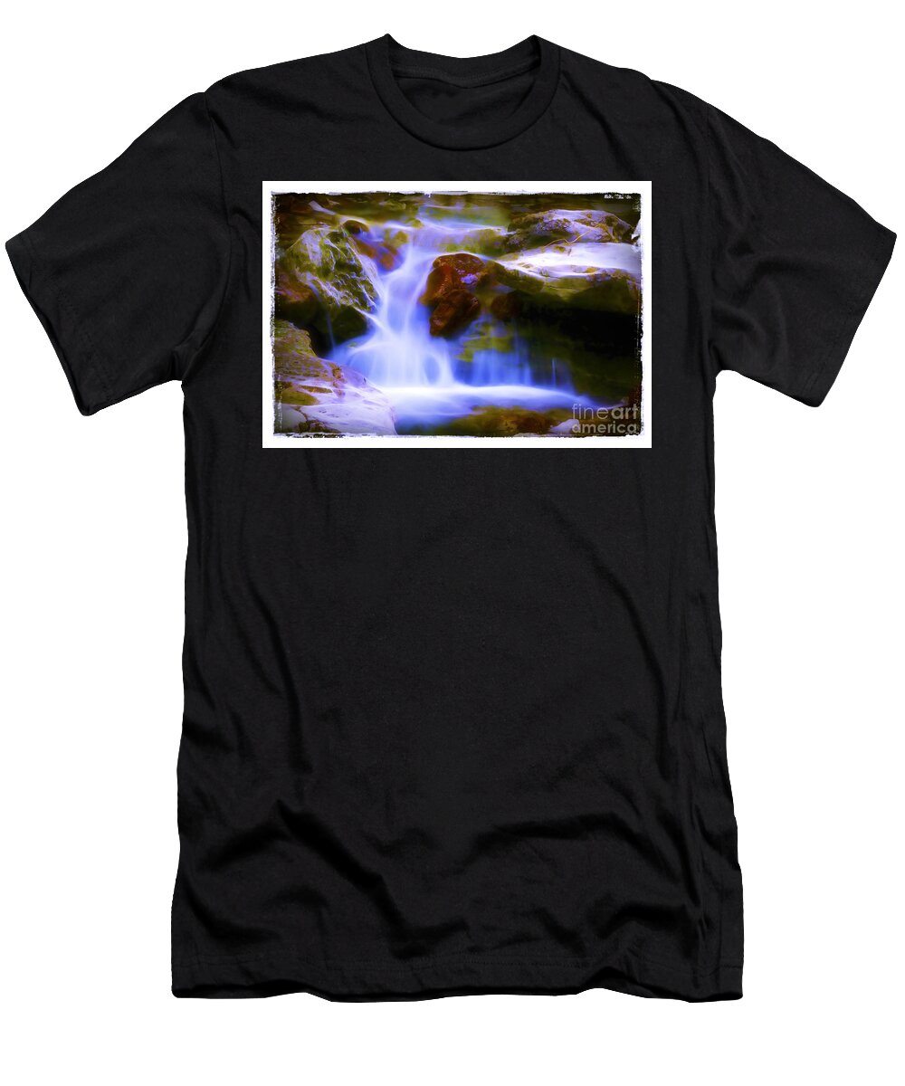Waterfall T-Shirt featuring the photograph Waterfall in Lost Valley by Judi Bagwell
