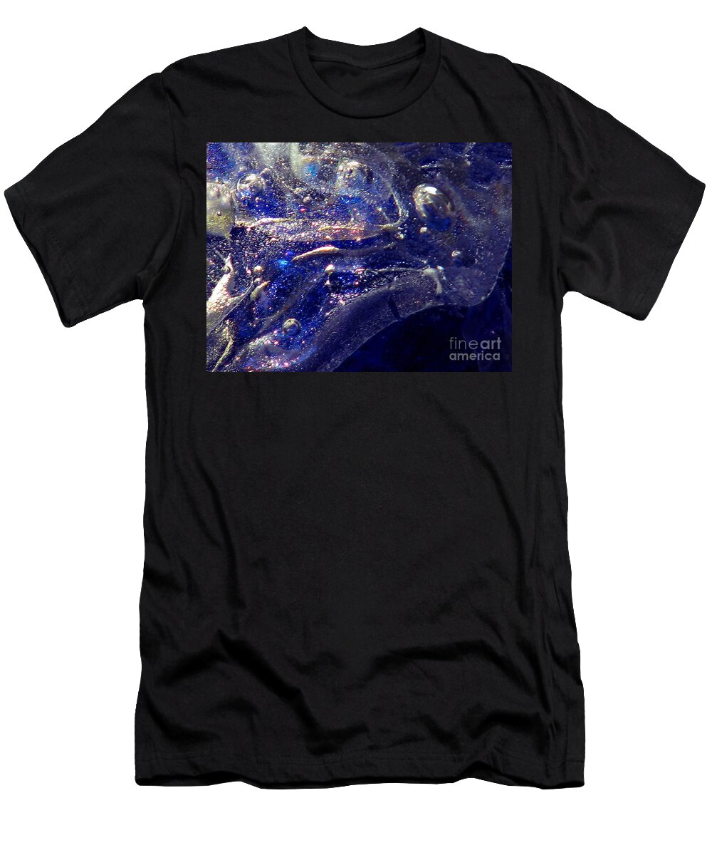 Abstract T-Shirt featuring the photograph Where The Blue Meets The Gold by Rory Siegel