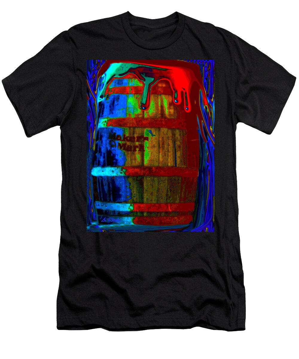 Whiskey T-Shirt featuring the digital art Whiskey A Go Go by Alec Drake