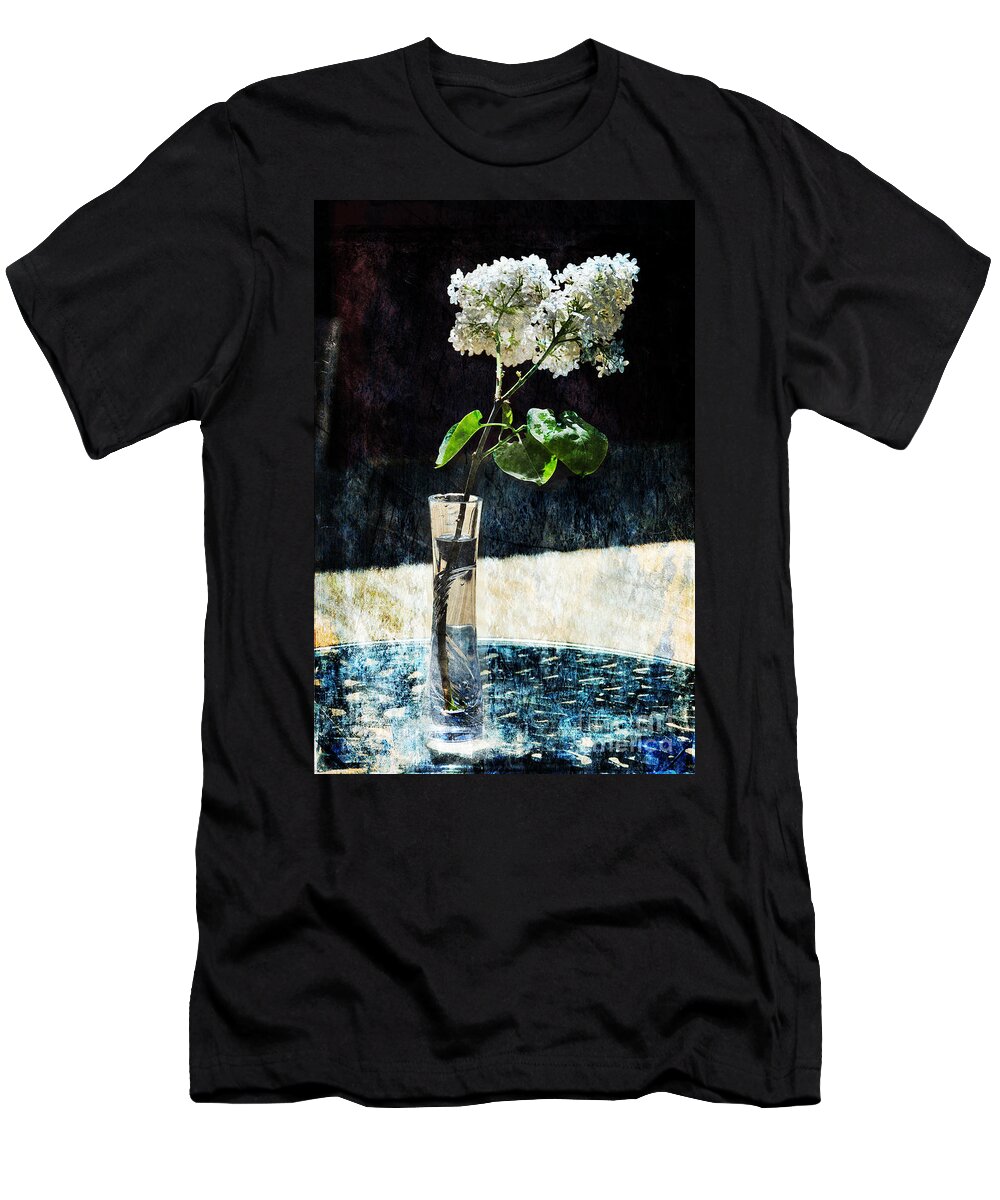 Vase T-Shirt featuring the photograph White Lilacs by Randi Grace Nilsberg