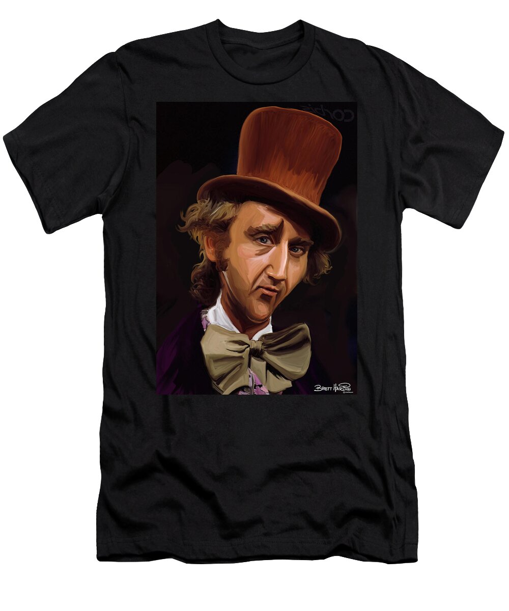 Willy T-Shirt featuring the painting Willy Wonka by Brett Hardin