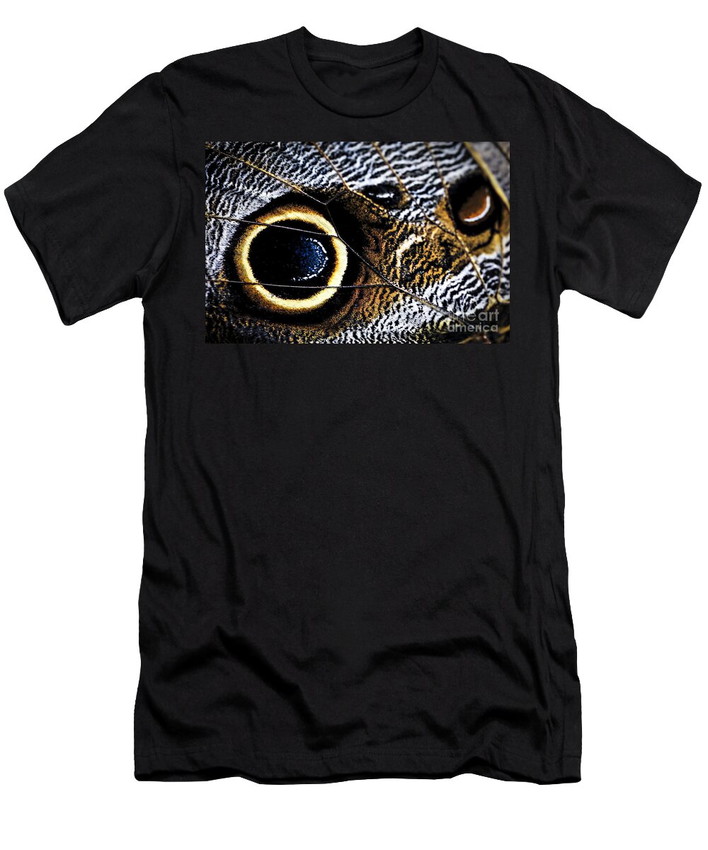 Caligo T-Shirt featuring the photograph Wing of Owl Butterfly by Elena Elisseeva