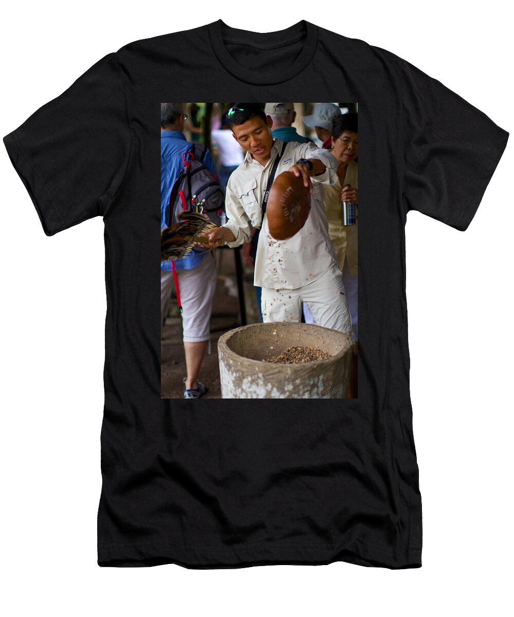 Traditional Coffee Farming T-Shirt featuring the photograph Winnowing Coffee by Allan Morrison