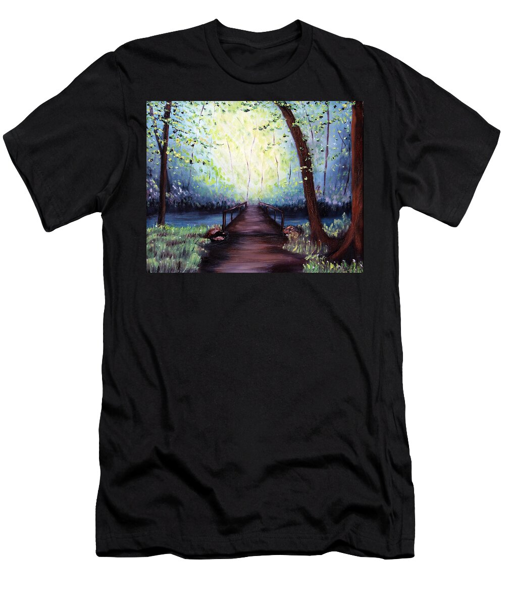 Landscape T-Shirt featuring the painting Witness by Meaghan Troup