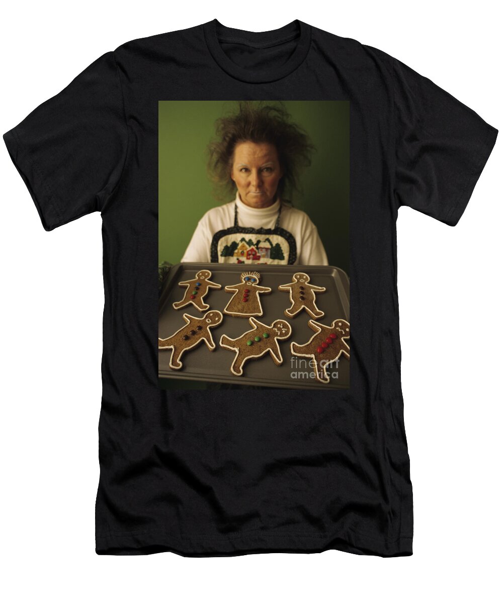 Celebration T-Shirt featuring the photograph Woman Gingerbread Cookies by Jim Corwin