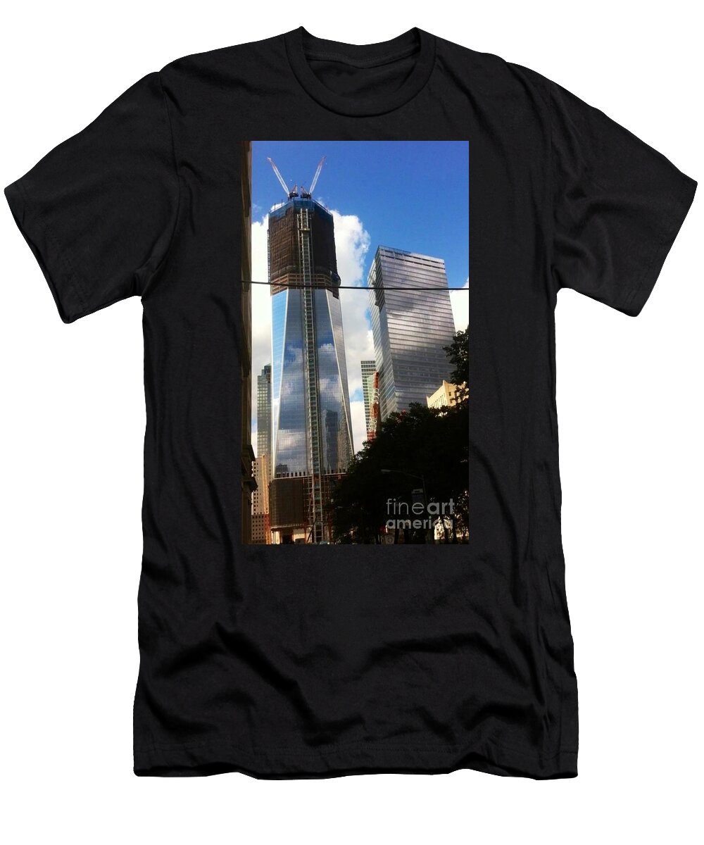 World Trade Center T-Shirt featuring the photograph World Trade Center Twin Tower by Susan Garren