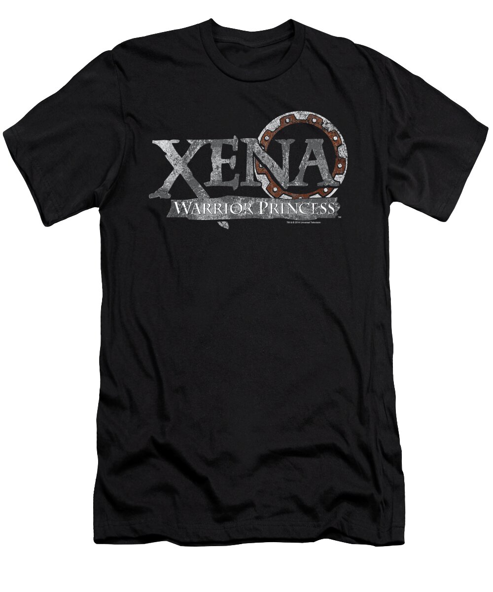  T-Shirt featuring the digital art Xena - Battered Logo by Brand A