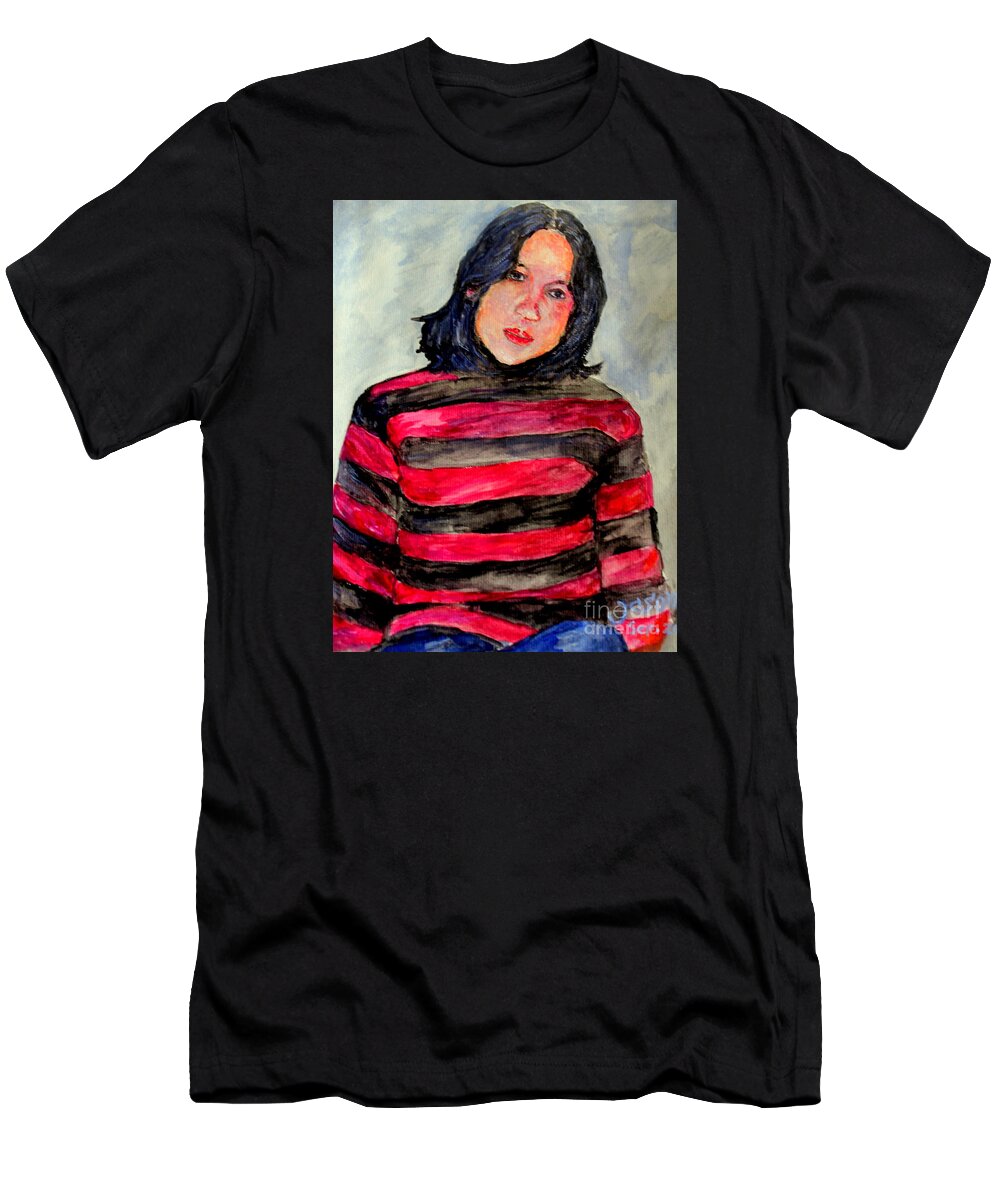 Wife T-Shirt featuring the painting Yanti P by Jason Sentuf