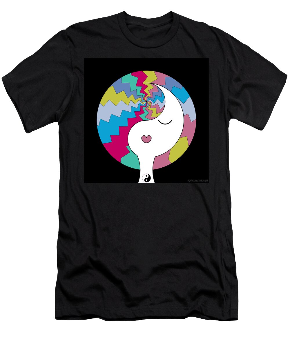 Colorful T-Shirt featuring the digital art Yin Yang Crown 10 by Randall J Henrie