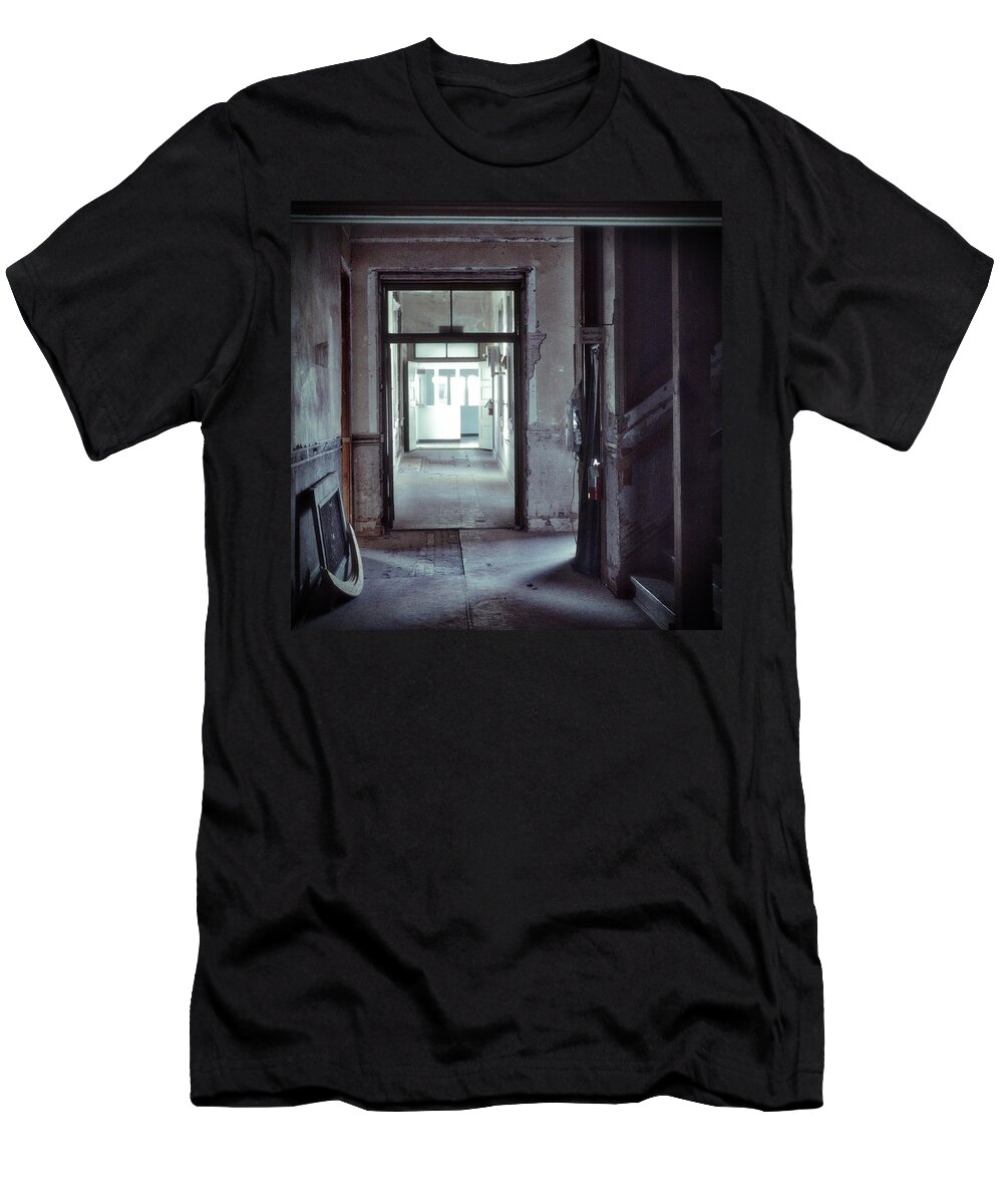 Haunted T-Shirt featuring the photograph You Go First by Spencer Hughes