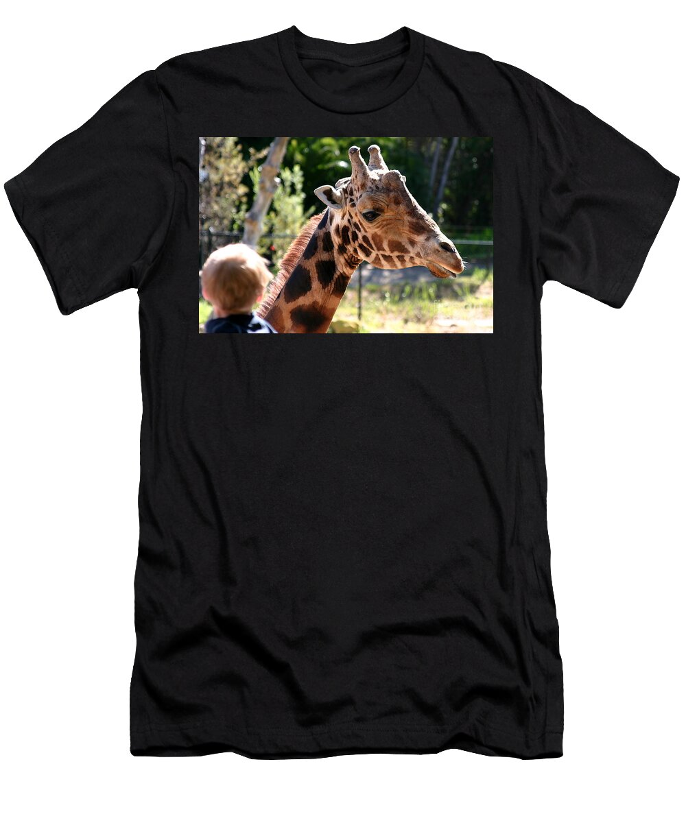 Brown T-Shirt featuring the photograph Baringo Giraffe #1 by Henrik Lehnerer