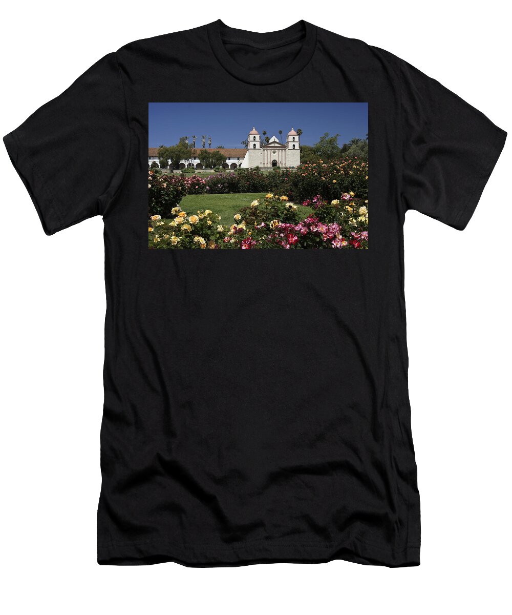 California T-Shirt featuring the photograph Queen of the Spanish Missions #1 by Michele Burgess