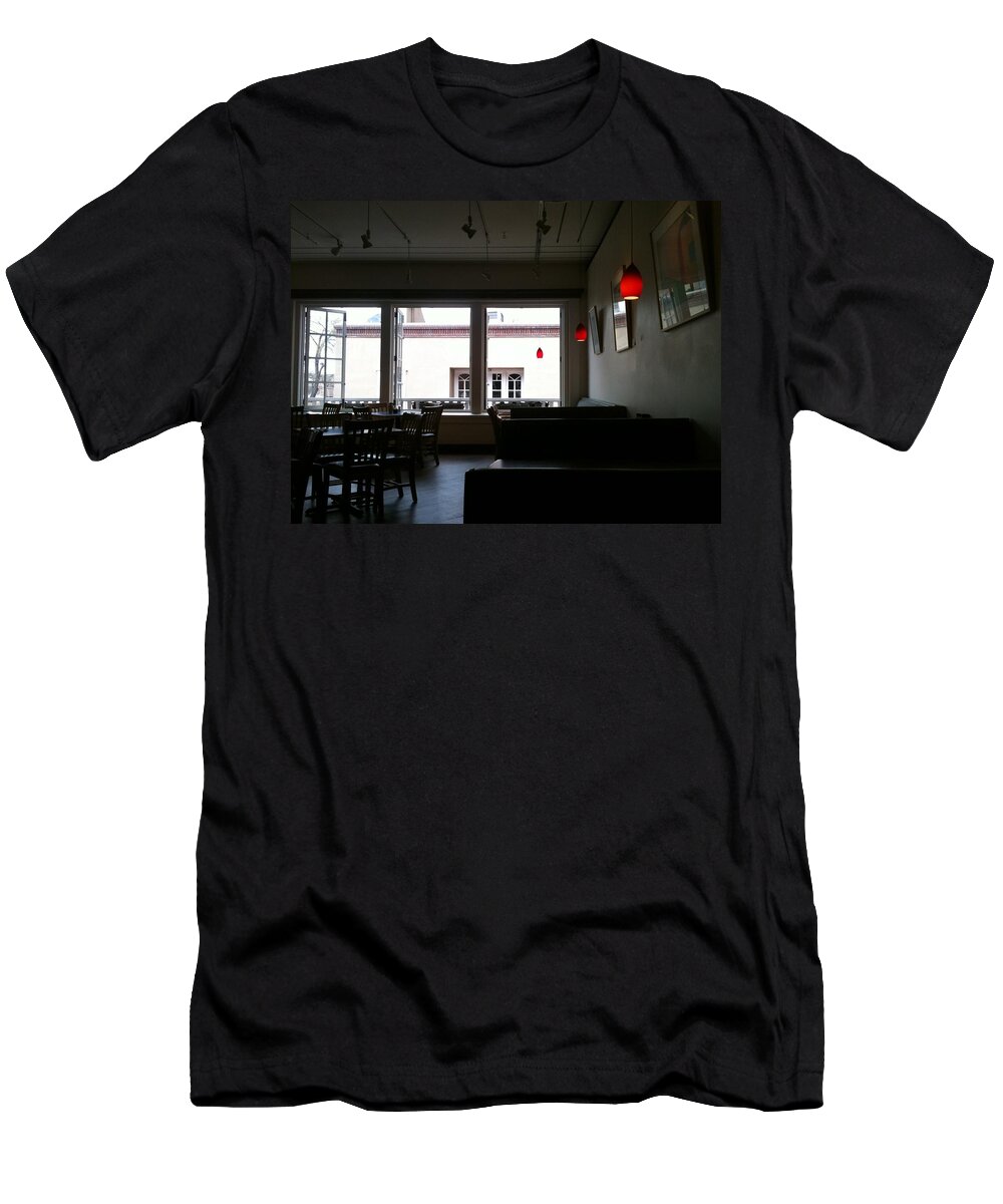 Santa Fe New Mexico T-Shirt featuring the photograph Santa Fe Eatery by Carrie Godwin