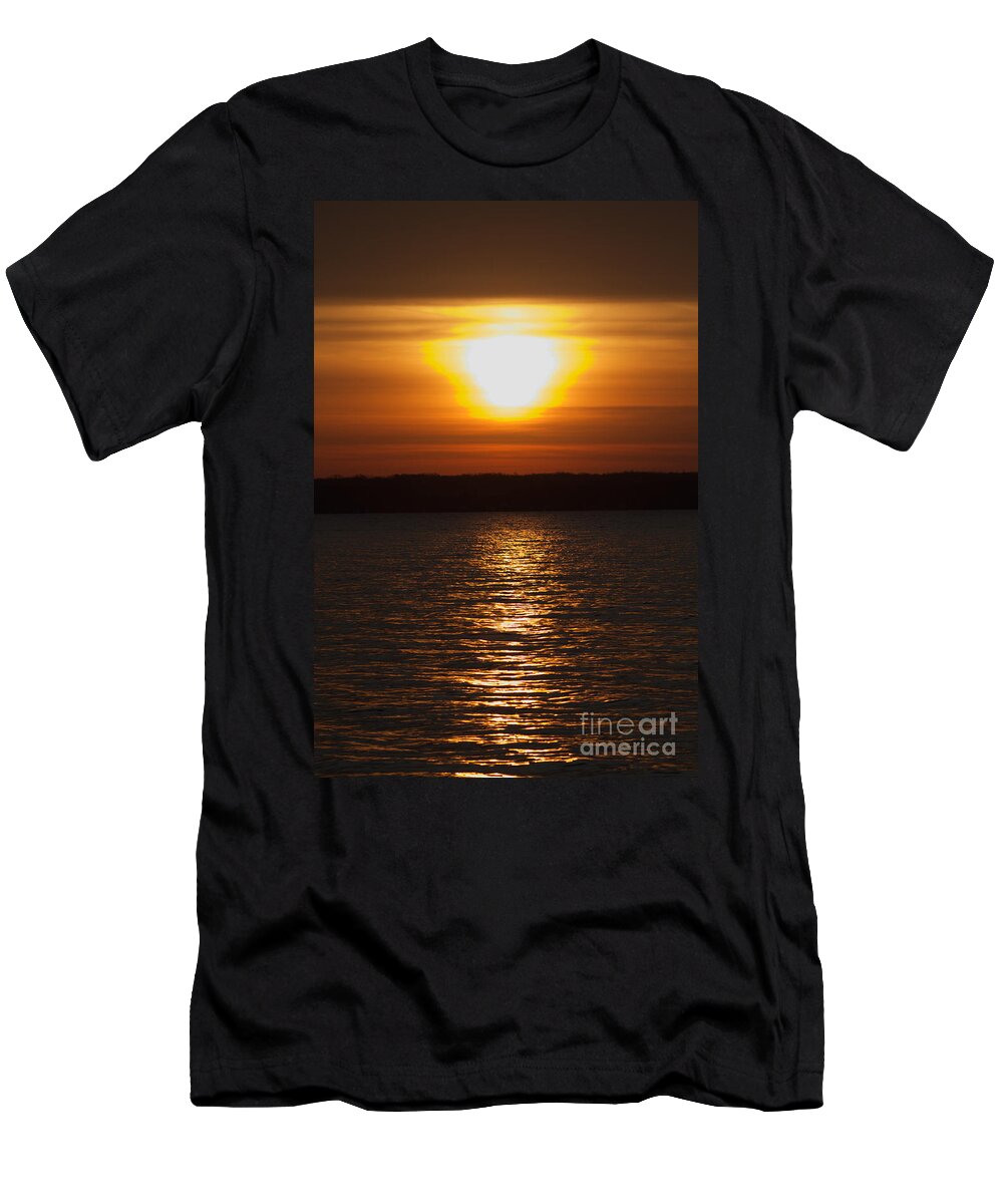 Seneca Lake T-Shirt featuring the photograph Sunrise on Seneca Lake #1 by William Norton