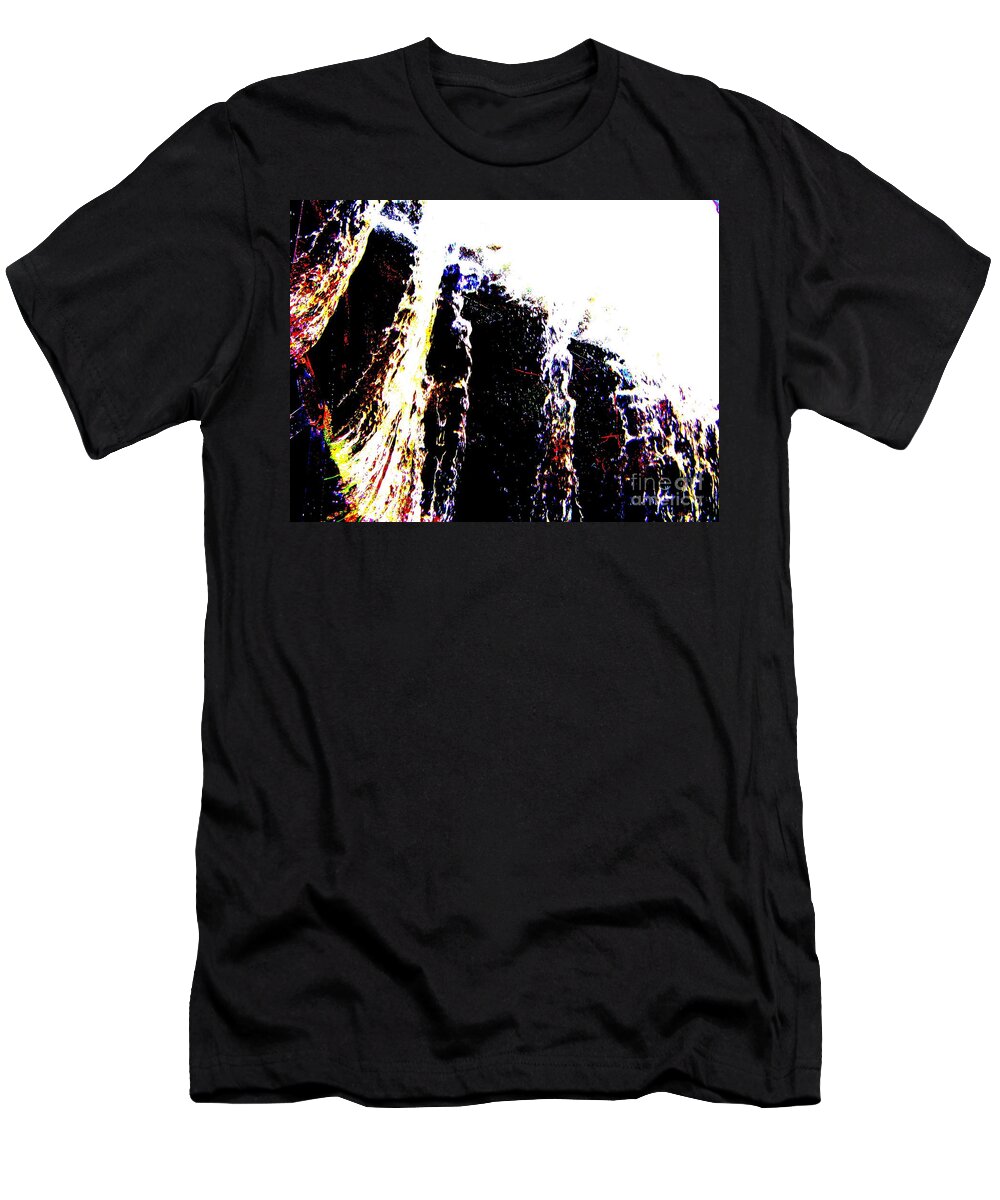  T-Shirt featuring the mixed media Water falls #1 by Rogerio Mariani