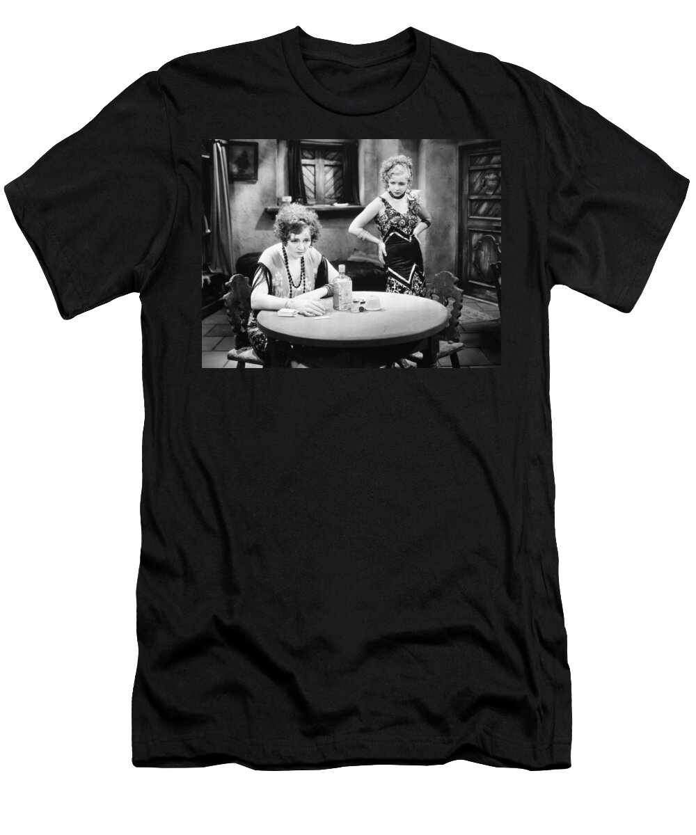 -drinking- T-Shirt featuring the photograph Silent Film Still: Drinking #12 by Granger