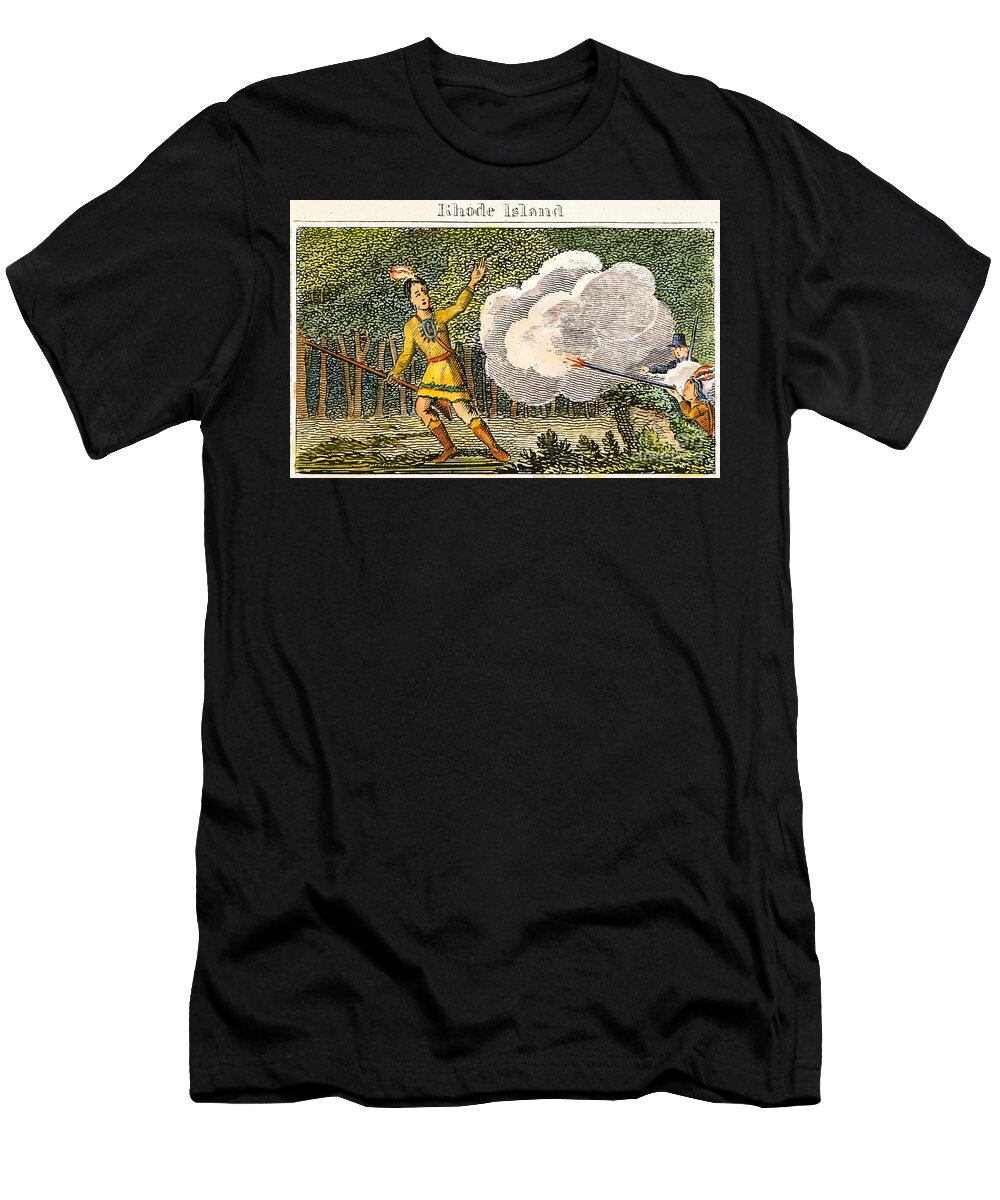 1676 T-Shirt featuring the photograph METACOMET (c1639-1676) #2 by Granger