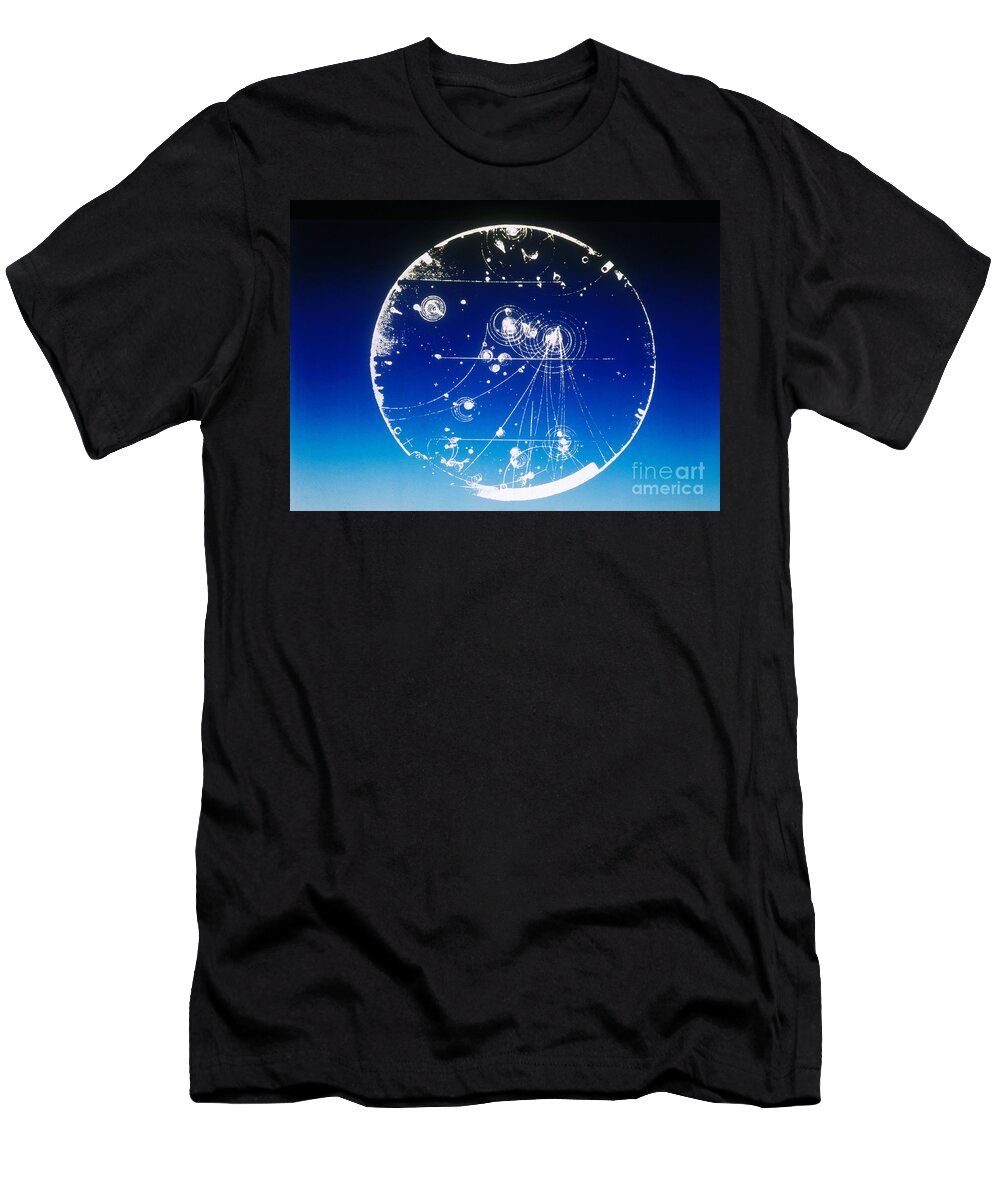 Subatomic Tracks T-Shirt featuring the photograph Proton-photon Collision by Omikron