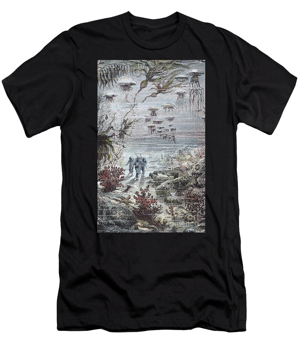 1870 T-Shirt featuring the photograph Verne: 20,000 Leagues, 1870 #2 by Granger