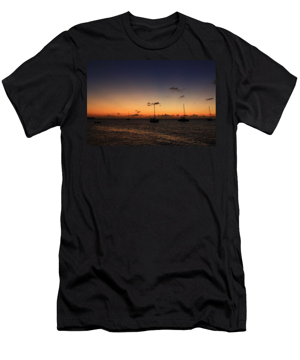 Sailboats T-Shirt featuring the photograph Sunset #31 by Catie Canetti