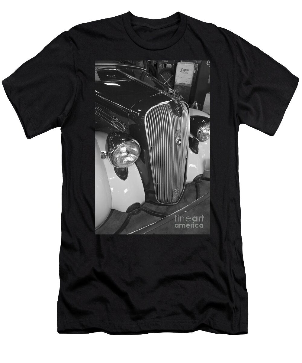 1936 T-Shirt featuring the photograph 36 Plymouth Front BW by Tim Mulina