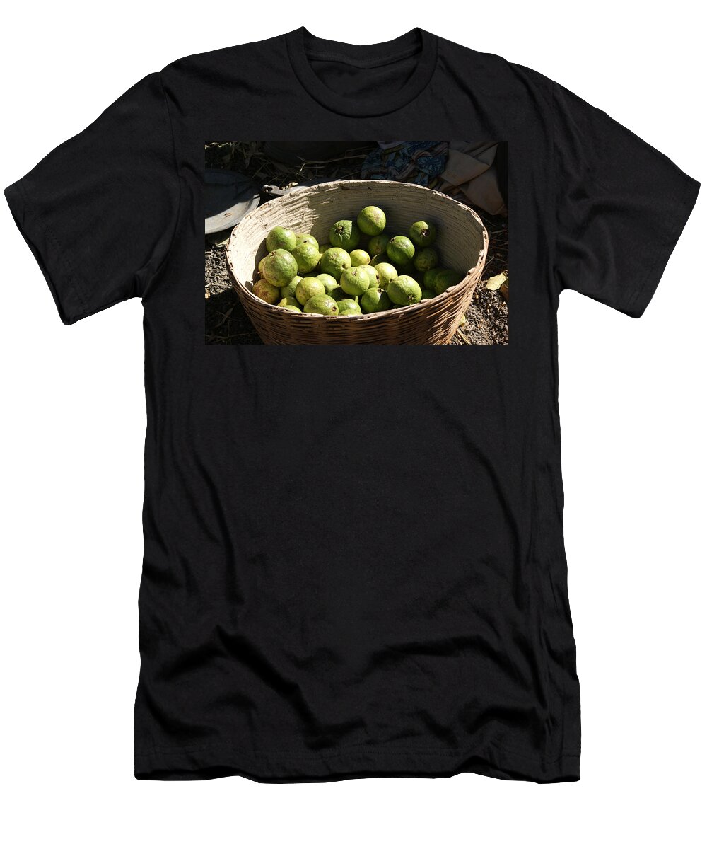 Vendor T-Shirt featuring the photograph A basket full of guavas just outside Bhopal by Ashish Agarwal