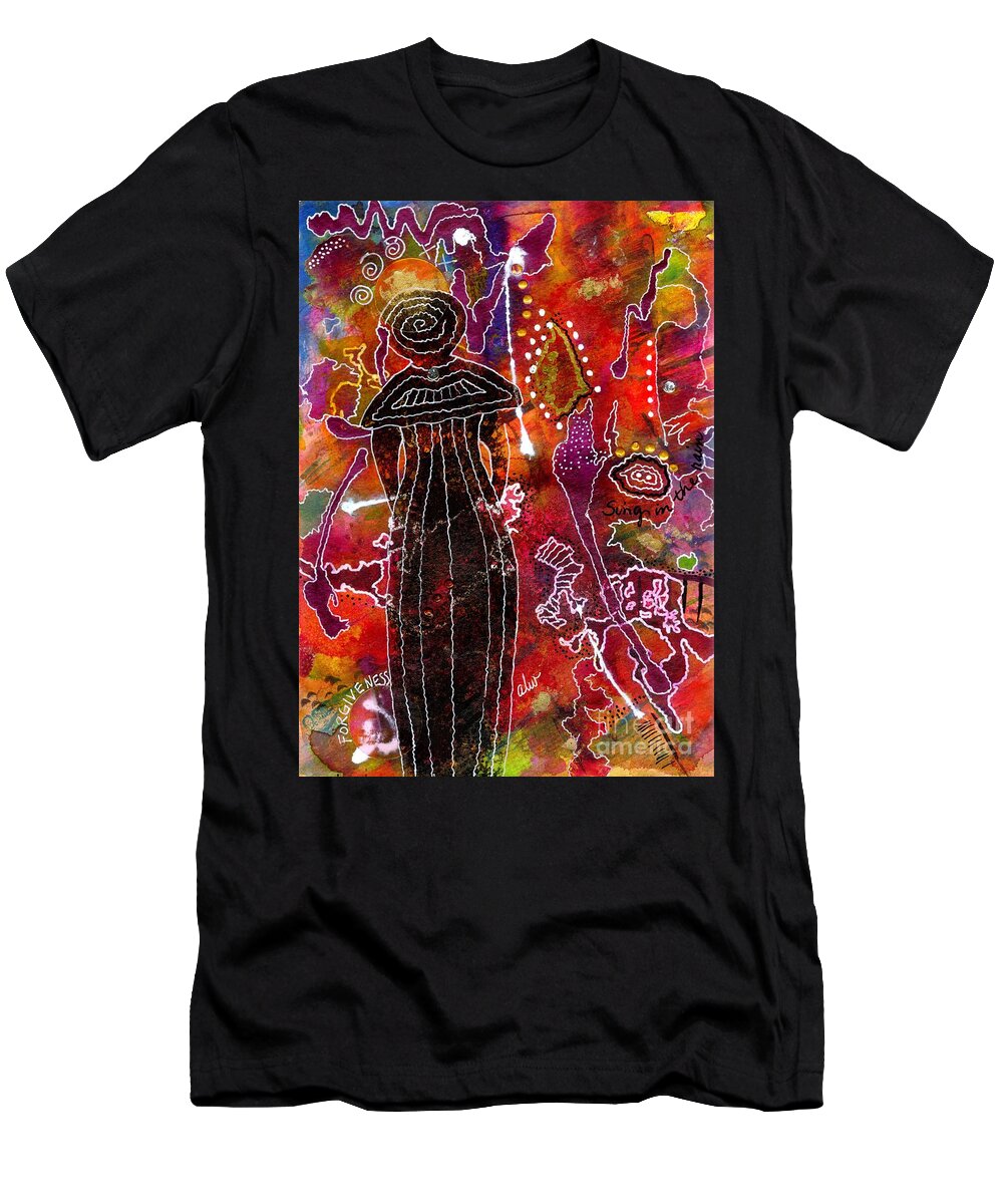 Acrylic T-Shirt featuring the painting A Mother's Life RESTORED by Angela L Walker