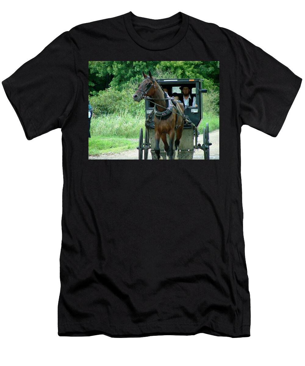 Digital T-Shirt featuring the photograph A Sunday Journey by Dennis Pintoski