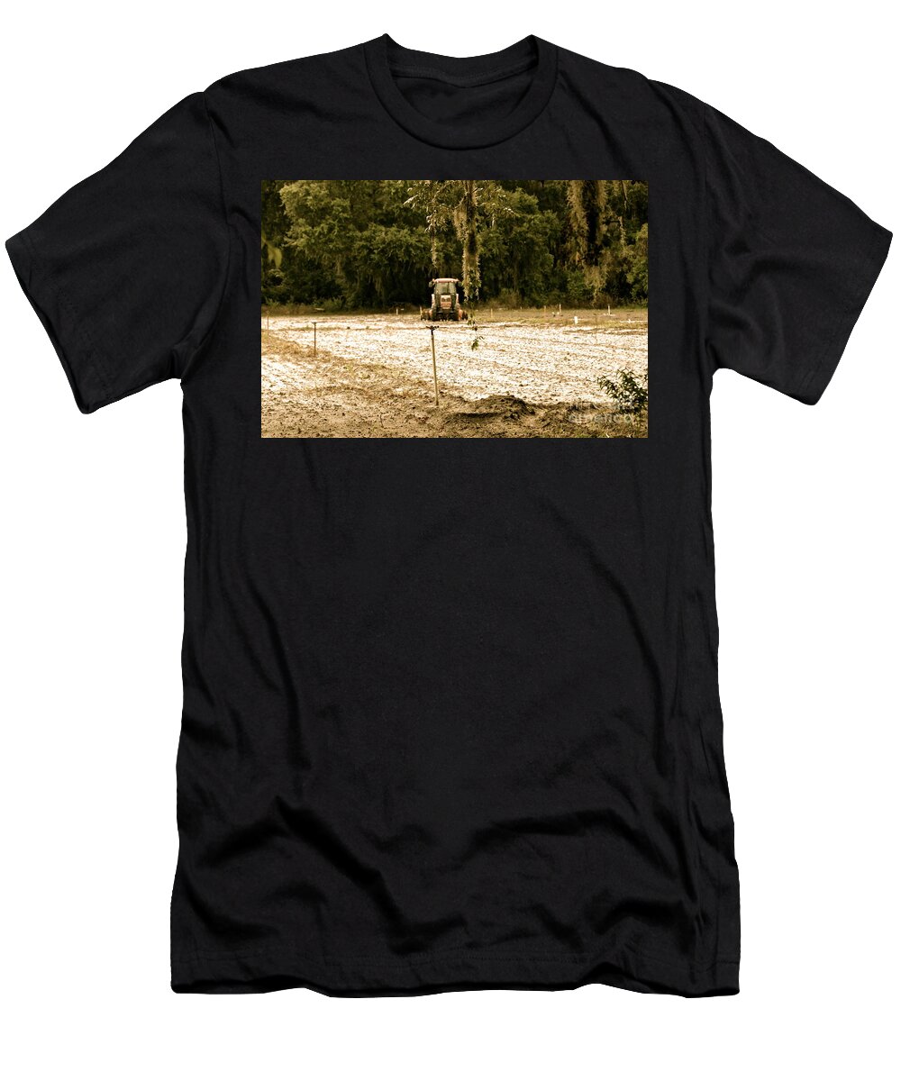 Farm T-Shirt featuring the photograph A Time to Plant by Carol Bradley