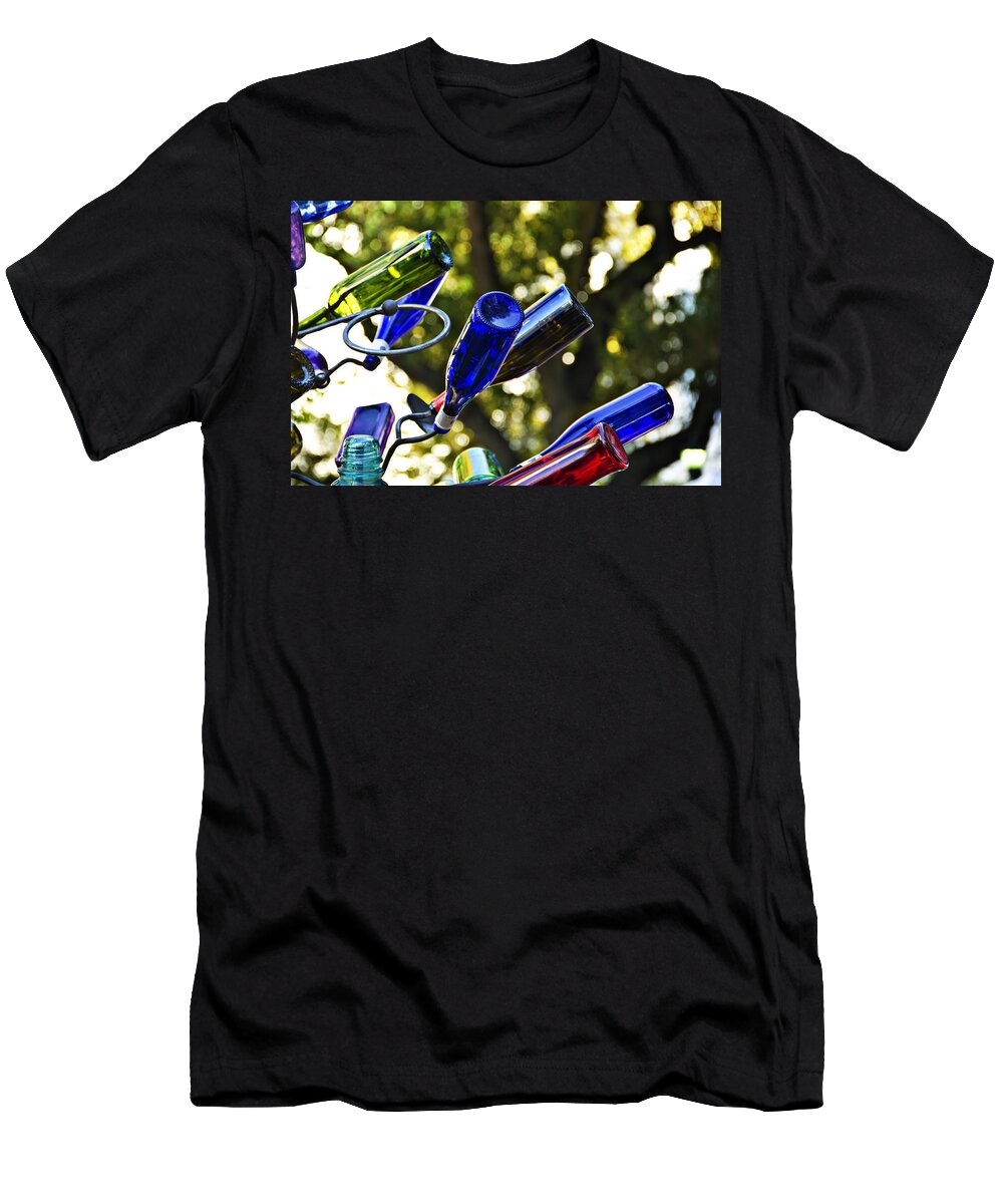 Abstract T-Shirt featuring the photograph Abstract Bottle Structure by Ray Laskowitz