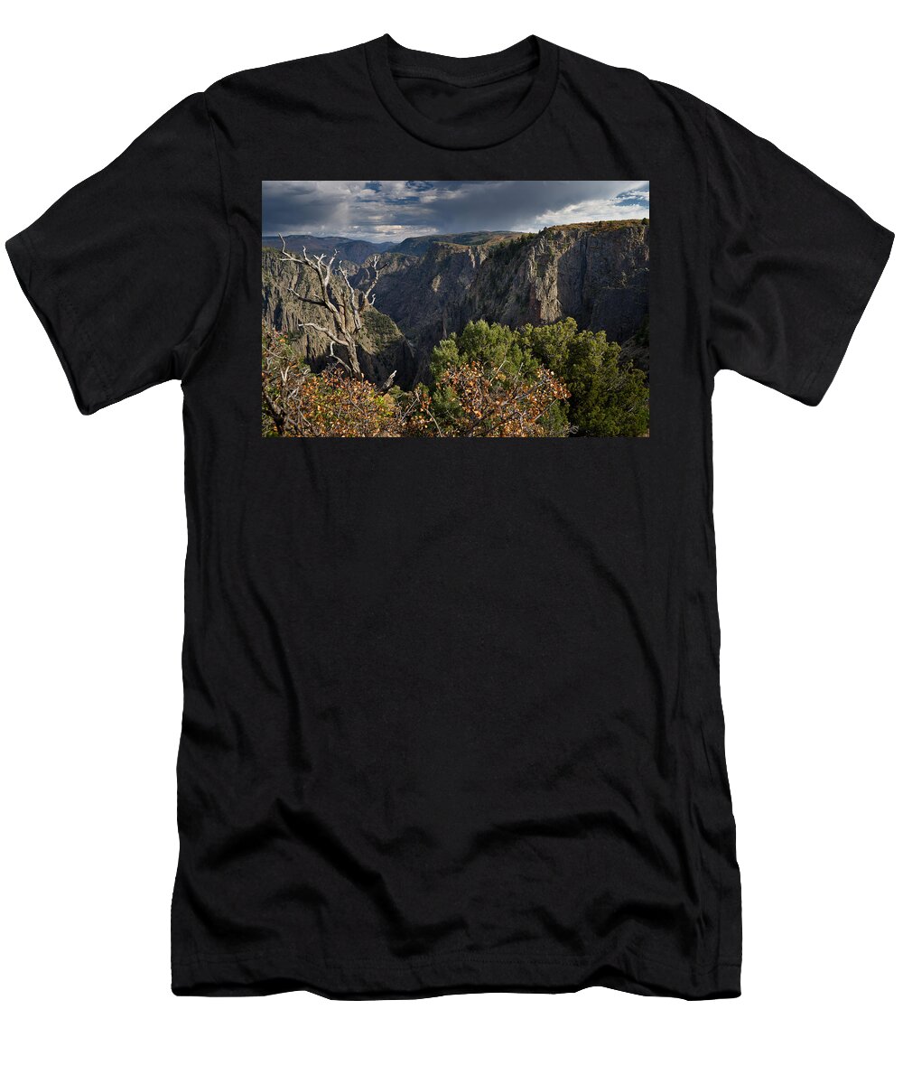 Black Canyon Of The Gunnison T-Shirt featuring the photograph Afternoon Clouds over Black Canyon of the Gunnison by Greg Nyquist