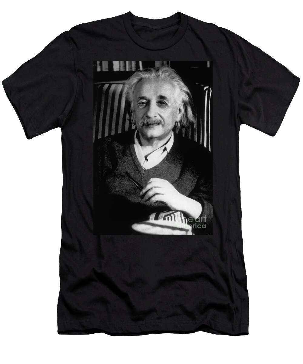 Science T-Shirt featuring the photograph Albert Einstein, German-american by Science Source
