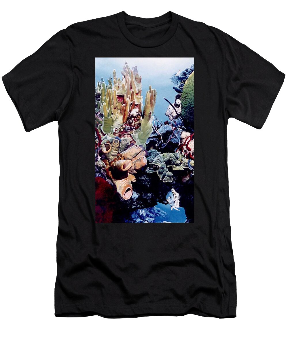 Artist T-Shirt featuring the painting Animalscape by Ben Saturen