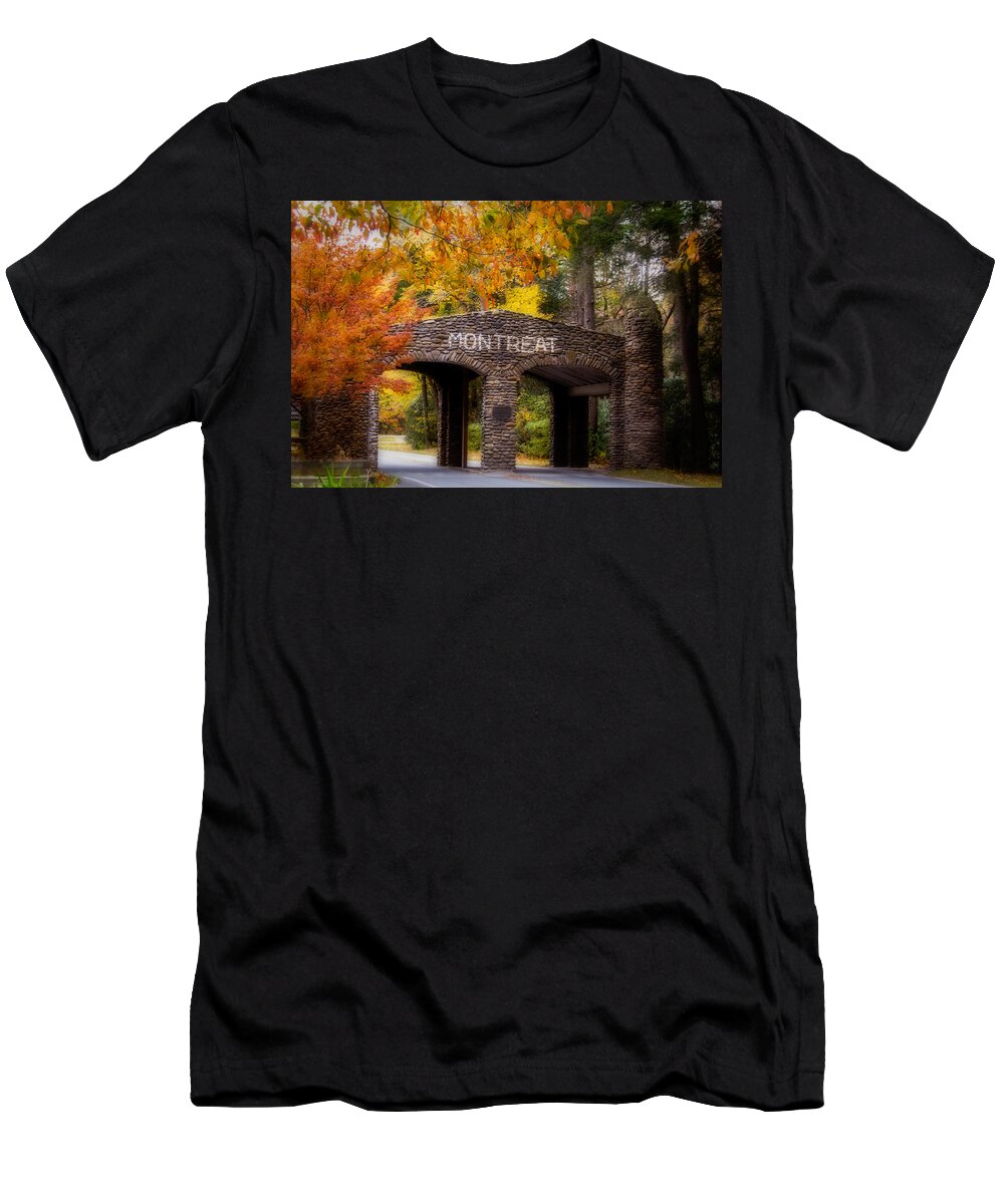 Asheville T-Shirt featuring the photograph Autumn Gate by Joye Ardyn Durham
