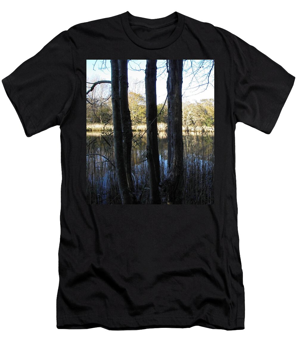Three T-Shirt featuring the photograph Beyond The Trees by Kim Galluzzo