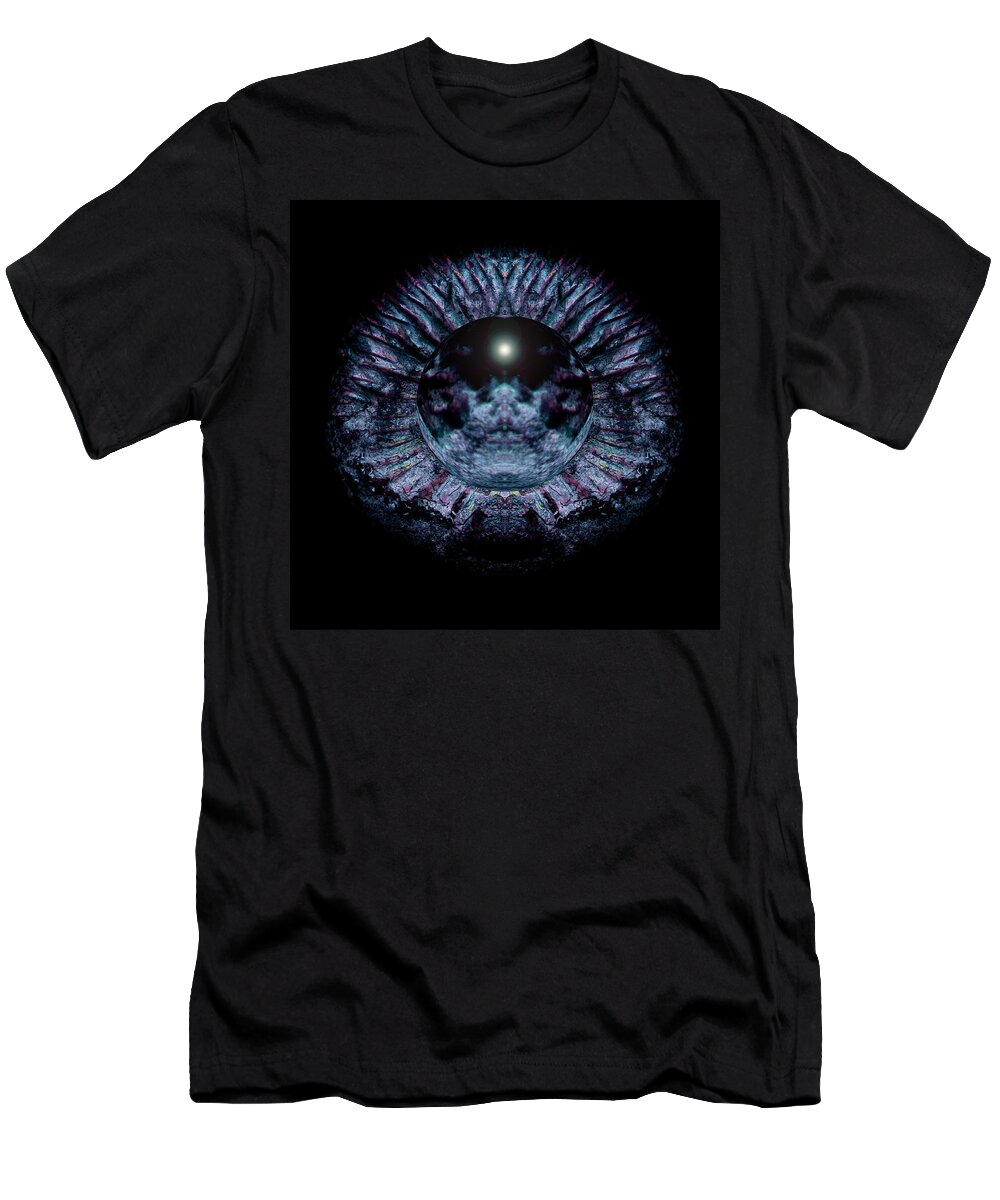 Psychedelic T-Shirt featuring the photograph Blue Eye Sphere by David Kleinsasser