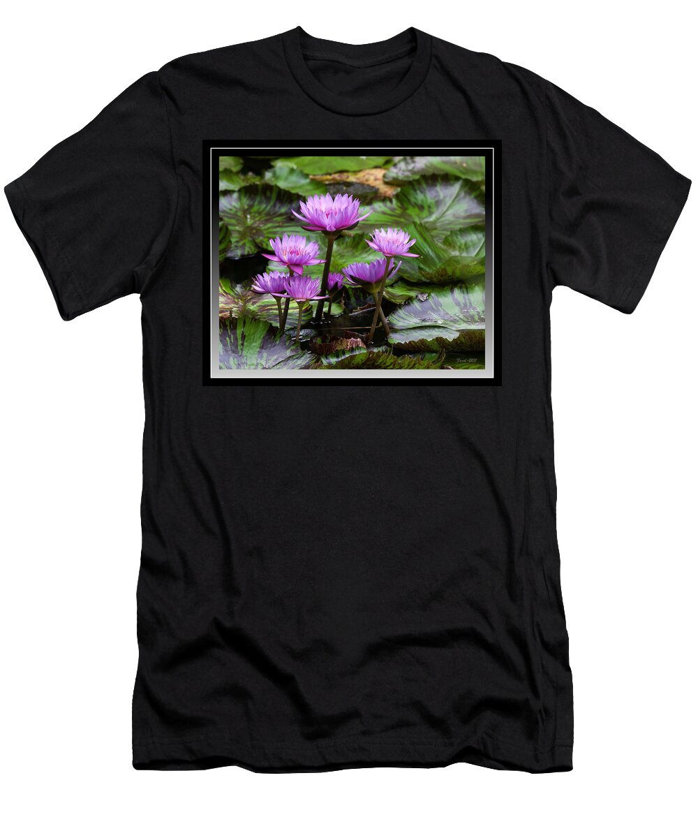 Water T-Shirt featuring the photograph Blue Tropical Water Lilies by Farol Tomson