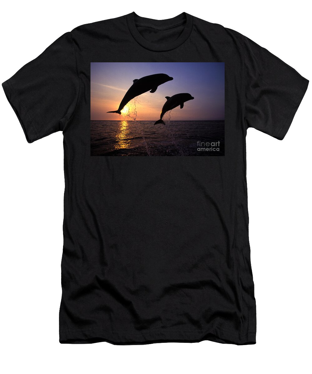 Cetacean T-Shirt featuring the photograph Bottlenose Dolphins by Francois Gohier and Photo Researchers