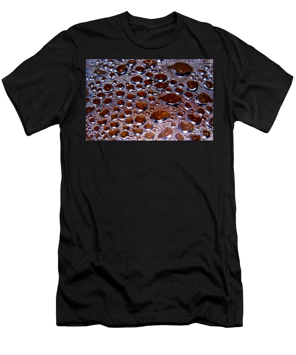 Bubble T-Shirt featuring the photograph Bubbles Of Steam Cherry Wine Red by Ausra Huntington nee Paulauskaite